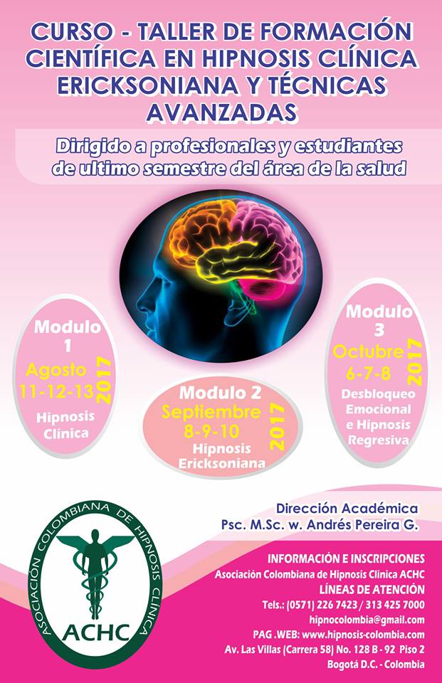 4 TABLOIDE 11 AGOSTO 2017 CURSO TALLER DE FORMACION CIENTIFICA EN HIPNOSIS CLINICA ERICKSONIANA Y TECNICAS AVANZADAS